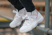 Jordan Air Jordan 11 Platinum Tint White High-Top Sneakers