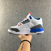 Air Jordan 3 Retro White and Blue Women's Sneakers