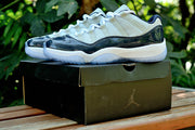 Jordan Air Jordan 11 Retro Low Sneakers, White and Navy