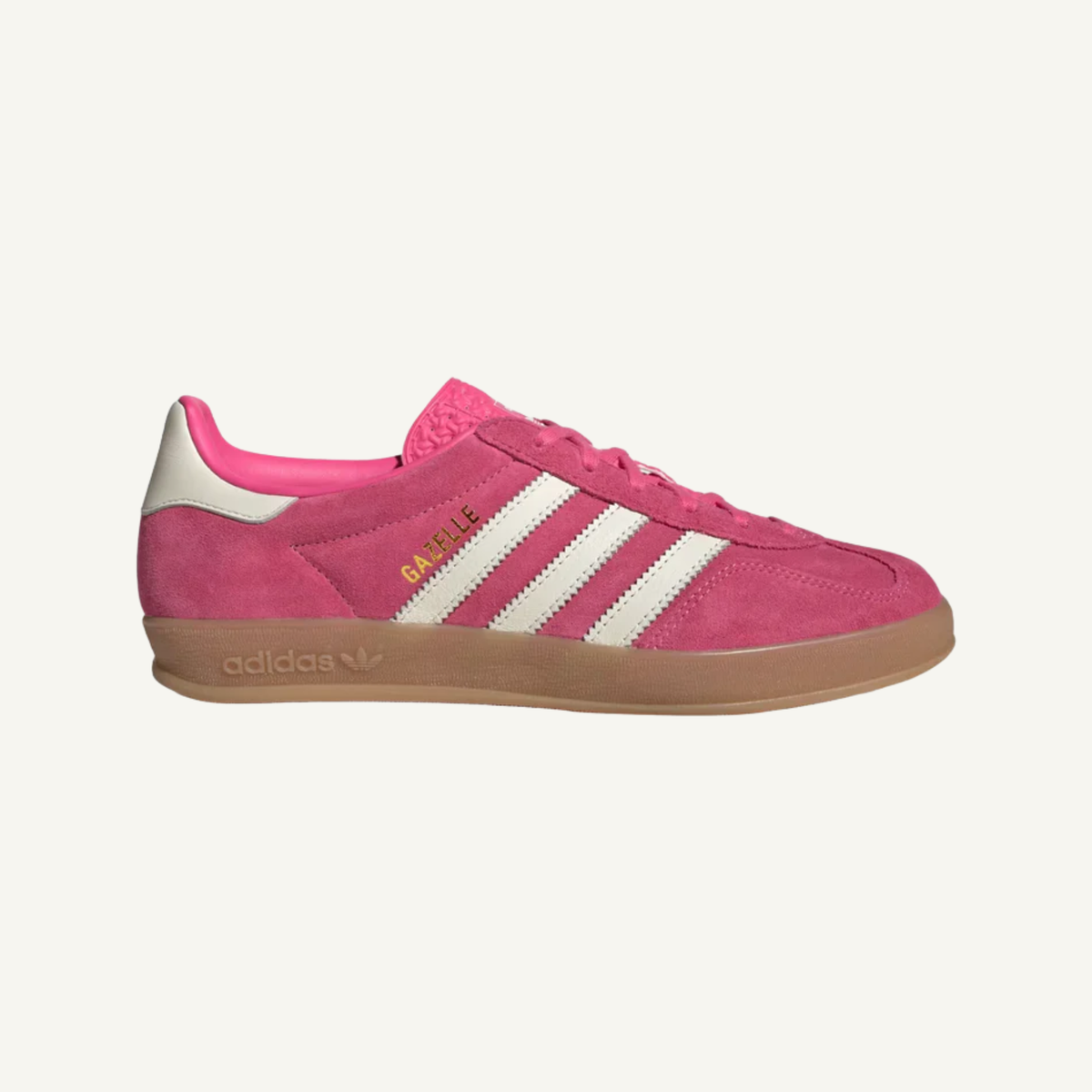 Adidas Women's Pink/White Gazelle Indoor Sneakers, JR1356