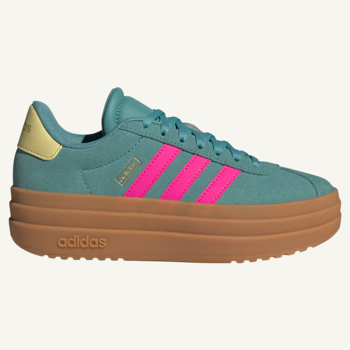 Adidas Originals Kids Teal/Pink VL Court Bold Sneakers, JQ4482