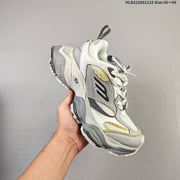 Balenciaga Monday Low-Top Sneakers in White, Gray and Yellow