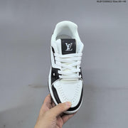Louis Vuitton White and Black Low-Top Sneakers