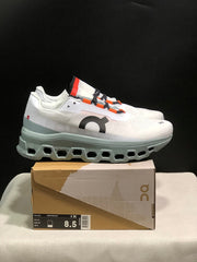 On Cloudmonster Sneakers in White and Blue