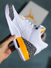 Jordan 3 Sneakers White Orange Adult Style