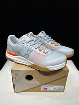 On THE ROGER Advantage Pro Tennis Shoes, Grey and Orange