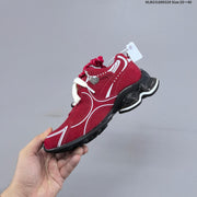 GG-CC Low-Top Chunky Sneakers in Burgundy