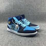 Air Jordan 1 Mid Sneakers Blue Cyan BV7446-400