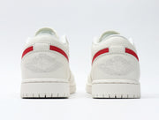 Jordan 1 Low Sneakers, Sail and Red, AO9944-161