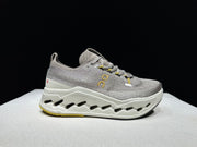 On Cloudsurfer Max Gray Beige Running Sneakers