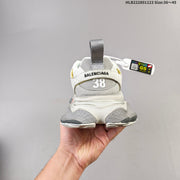 Balenciaga Monday Low-Top Sneakers in Gray and White