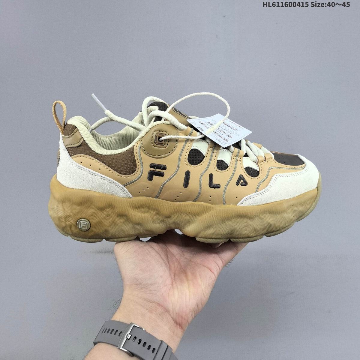 FILA Muffin WE Low-Top Sneakers, Tan and Cream F12M541106FTW