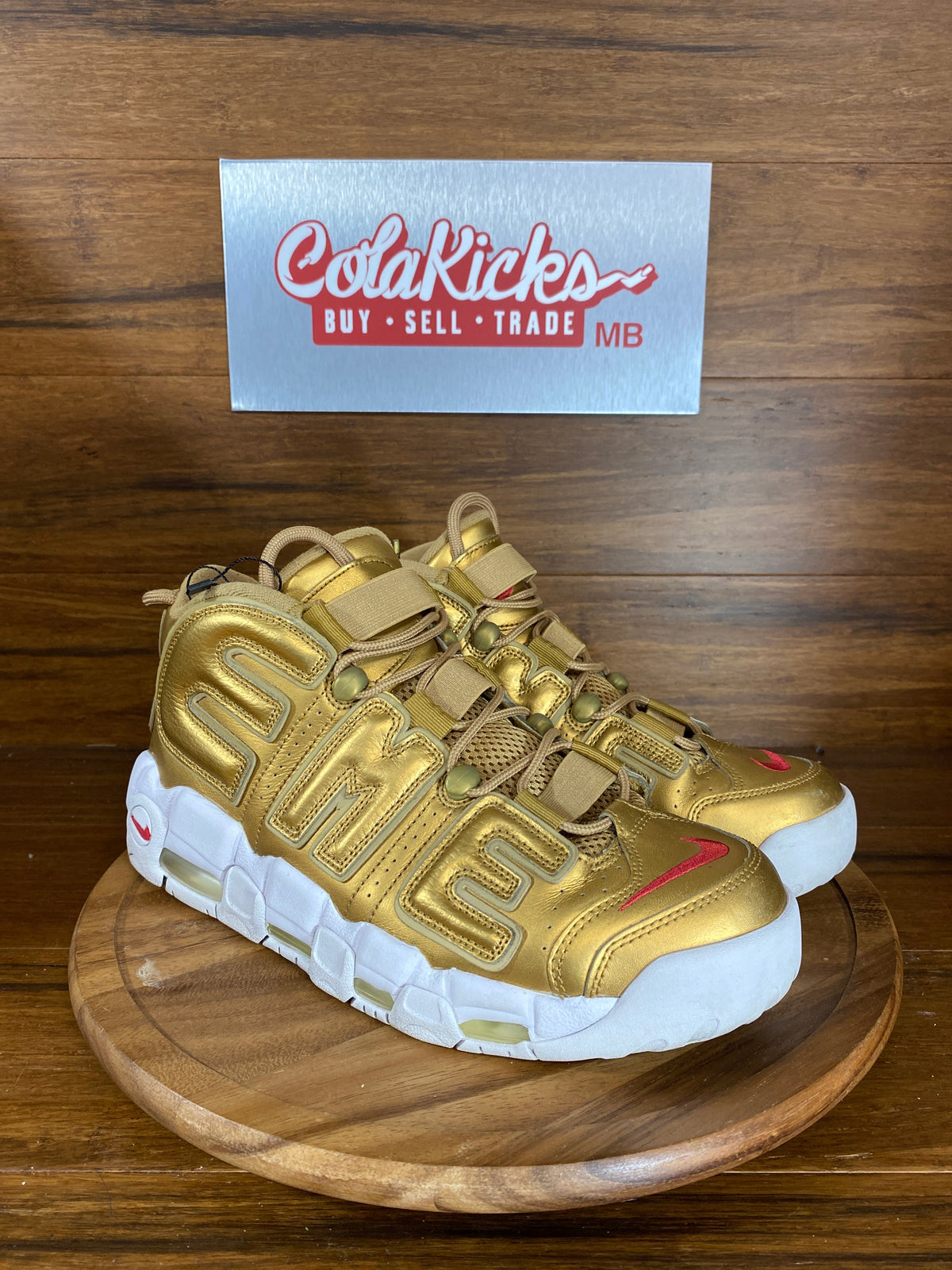 Nike Air More Uptempo Supreme Suptempo Gold