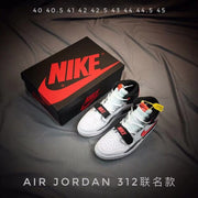 Jordan Legacy 312 Basketball Shoes White Black Red