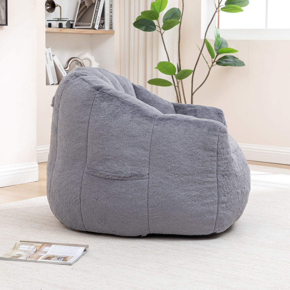 Bean Bag Chair, Bean Bag Sofa Chair with Armrests Stuffed High-Density Foam, Lazy Sofa Comfy Chairs BeanBag Chair for Adults in Living Room, Bedroom Reading