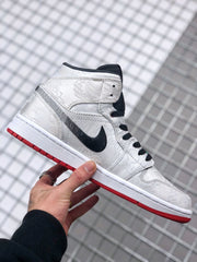 Air Jordan 1 Mid Edison Chen White Silk CU2804-100 Sneakers