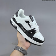 Louis Vuitton White and Black Low-Top Sneakers