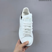 Alexander McQueen Oversized Low-Top Sneakers, White and Black