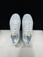 On The Roger Advantage Pro White and Beige Court Sneakers