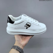 Karl Lagerfeld White Low-Top Sneakers with Logo Detail