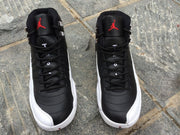 Air Jordan 12 Women's High-Top Sneakers, Black and White