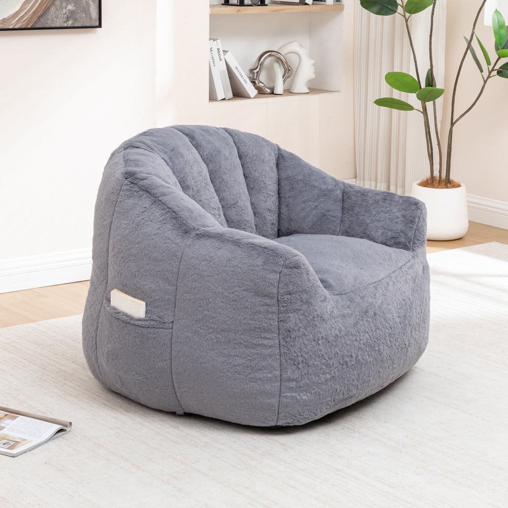 Bean Bag Chair, Bean Bag Sofa Chair with Armrests Stuffed High-Density Foam, Lazy Sofa Comfy Chairs BeanBag Chair for Adults in Living Room, Bedroom Reading
