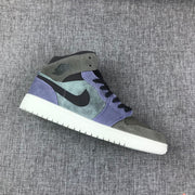 Jordan 1 Mid SE Sneakers Grey Purple 852842-203