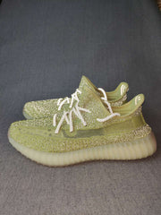 Yeezy 350 V2 Knit Sneakers in Olive Green and Cream
