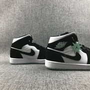 Air Jordan 1 Mid Sneakers Black White Mint BQ6931-103
