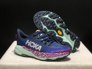HOKA Speedgoat 6 Trail Running Shoes, Blue and Pink