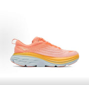 HOKA Bondi 8 Running Sneakers in Pink and Orange