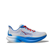 HOKA Mach 6 Road Running Shoes in White and Blue