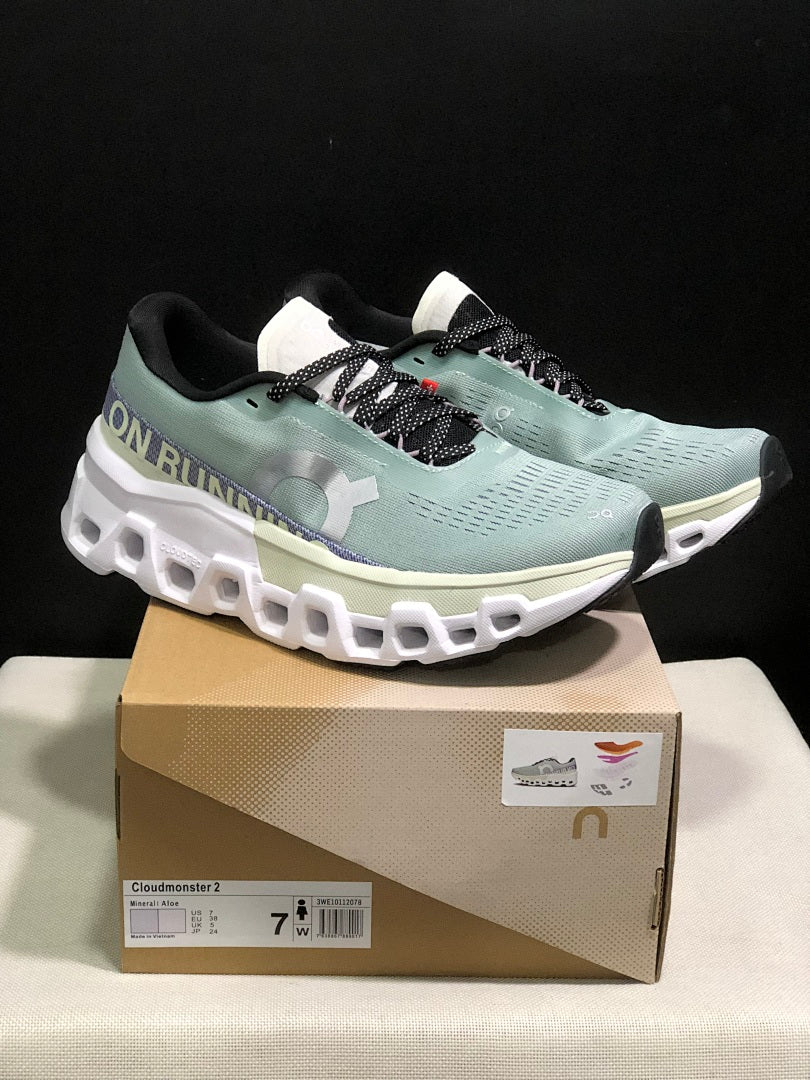 On Cloudmonster 2 Running Shoes, Mineral Aloe