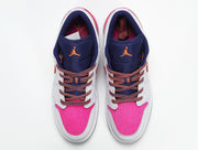Nike Air Force 1 Low Sneakers, White Pink Orange 554723-502