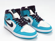 Jordan Air Jordan 1 Mid GS White and Blue Sneakers 554724-415
