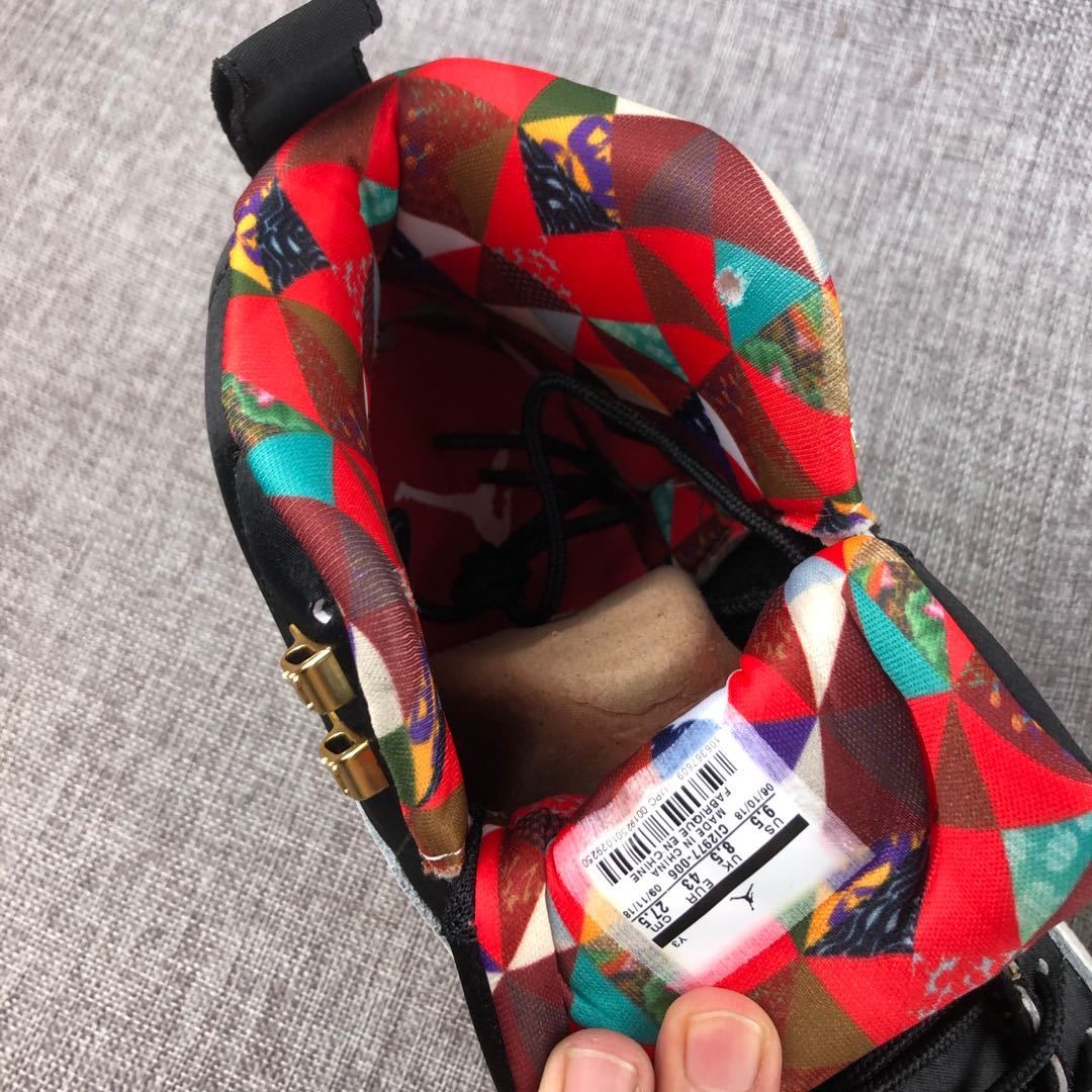 Jordan Air Jordan 12 CNY Patchwork High-Top Sneakers Black