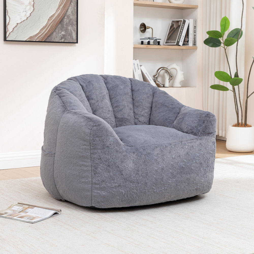 Bean Bag Chair, Bean Bag Sofa Chair with Armrests Stuffed High-Density Foam, Lazy Sofa Comfy Chairs BeanBag Chair for Adults in Living Room, Bedroom Reading
