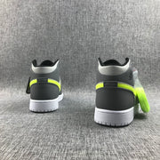 Air Jordan 1 Mid Grey Volt Sneakers 554724-072