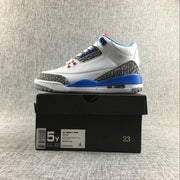 Air Jordan 3 Retro White and Blue Women's Sneakers