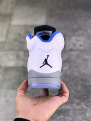 Air Jordan 5 Stealth 2.0 White Blue Sneakers 440888-140