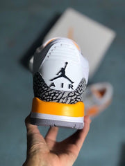 Jordan 3 Sneakers White Orange Adult Style