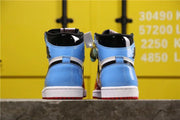 Air Jordan 1 Fearless High-Top Sneakers in Red, White and Blue