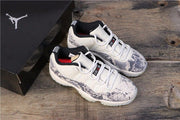 Jordan Air Jordan 11 Retro Low White Black Snakeskin Sneakers