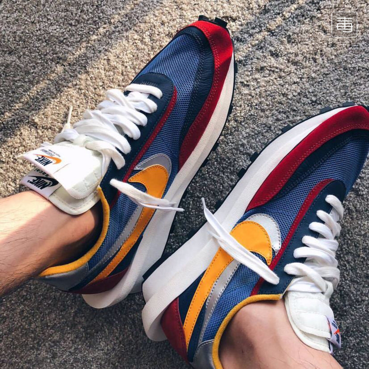 Nike x sacai LDV Waffle Sneakers Blue Red BV0073-400