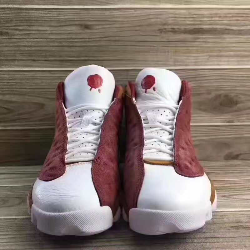 Jordan 13 Sneakers Burgundy Brown White