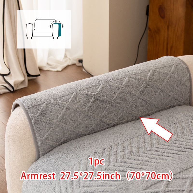 1pc of Multi-Color Plush Sofa Cushion, Cat Scratch Resistant, Machine Washable, Non-Slip Breathable Sofa Cover - First Encounter