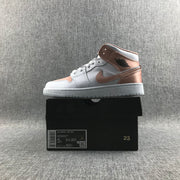Jordan 1 Mid Rose Gold Silk Women's Sneakers 555112-190