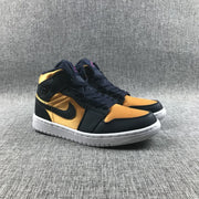 Air Jordan 1 Mid SE Black and Gold Sneakers 852542-401