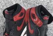 Air Jordan 1 High Black and Red Sneakers