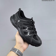 ECCO Black Mesh Lace-Up Casual Sneakers